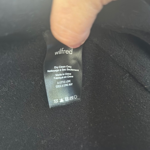 Wilfred Aritzia black wool/cashmere Women's Coat size Large - Picture 4 of 5